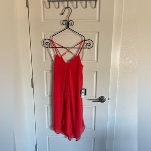 Salmon/orange spaghetti strap dress